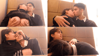 Viral naughty cafe couple video part boob play